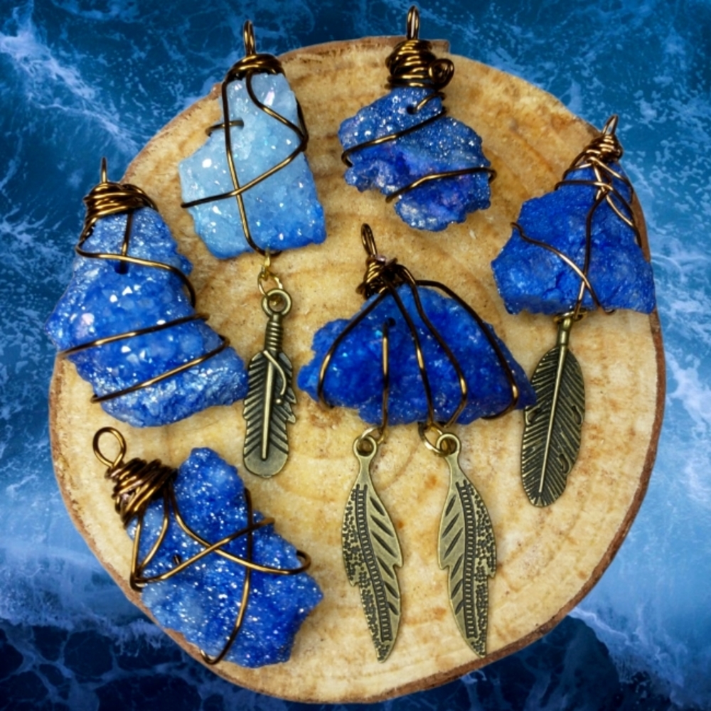 Agate Cluster Pendants